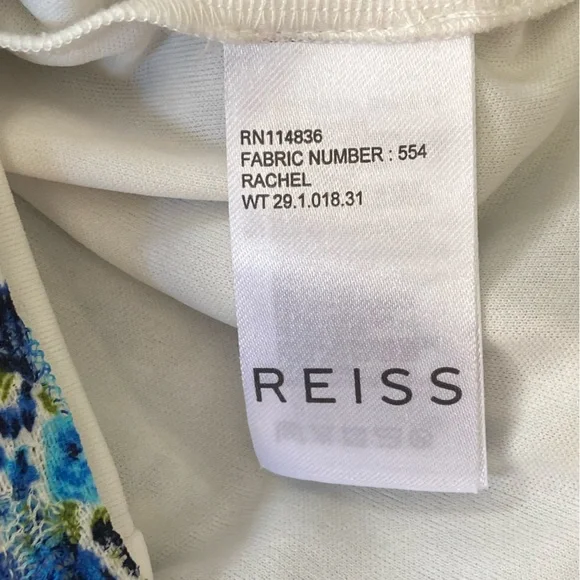 Reiss Rachel Floral Print Bodycon Dress Sz 2 - Picture 16 of 16